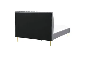 Säng med lamellram Marville - Grå, guld, 140x200 cm - Möbler - Säng - Sängram & sängstomme