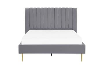 Säng med lamellram Marville - Grå, guld, 140x200 cm - Möbler - Säng - Sängram & sängstomme