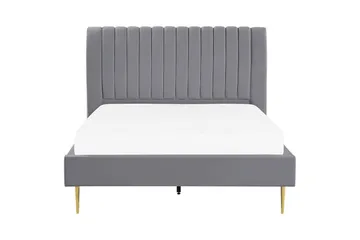 Säng med lamellram Marville - Grå, guld, 140x200 cm - Möbler - Säng - Sängram & sängstomme