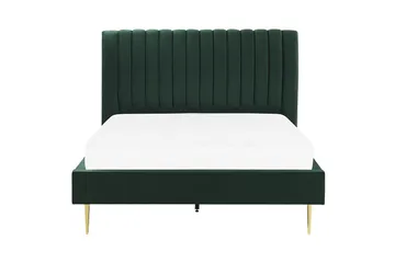 Säng med lamellram Marville - Grön, guld, 140x200 cm - Möbler - Säng - Sängram & sängstomme