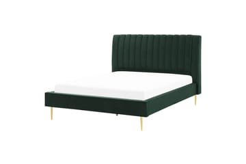 Säng med lamellram Marville - Grön, guld, 160x200 cm - Möbler - Säng - Sängram & sängstomme