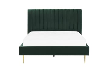 Säng med lamellram Marville - Grön, guld, 160x200 cm - Möbler - Säng - Sängram & sängstomme