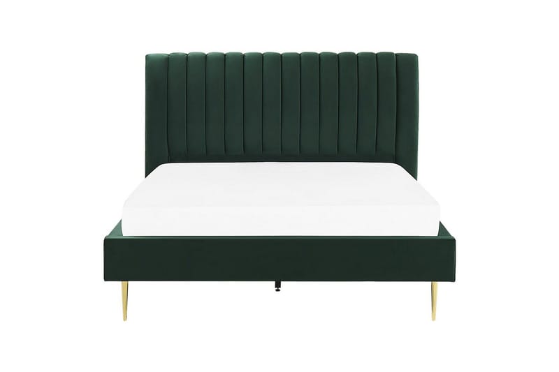 Säng med lamellram Marville - Grön, guld, 180x200 cm - Möbler - Säng - Sängram & sängstomme