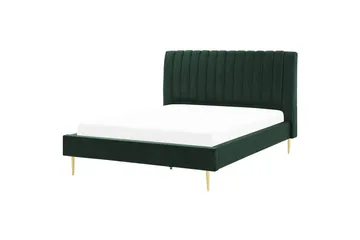 Säng med lamellram Marville - Grön, guld, 180x200 cm - Möbler - Säng - Sängram & sängstomme