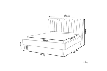Säng med lamellram Marville - Grön, guld, 180x200 cm - Möbler - Säng - Sängram & sängstomme