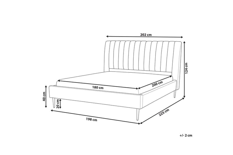 Säng med lamellram Marville - Grön, guld, 180x200 cm - Möbler - Säng - Sängram & sängstomme