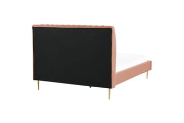 Säng med lamellram Marville - Rosa, guld, 140x200 cm - Möbler - Säng - Sängram & sängstomme