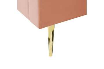 Säng med lamellram Marville - Rosa, guld, 140x200 cm - Möbler - Säng - Sängram & sängstomme