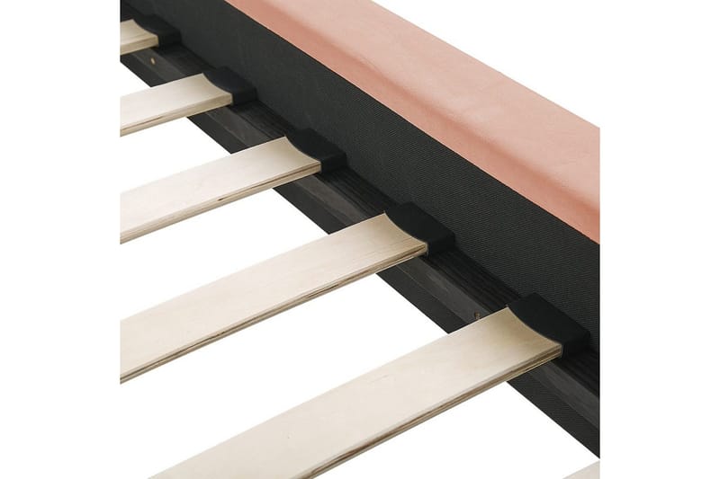 Säng med lamellram Marville - Rosa, guld, 140x200 cm - Möbler - Säng - Sängram & sängstomme