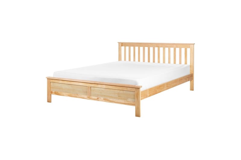 Säng med lamellram Mayenne, Ljus trä, 140x200 cm