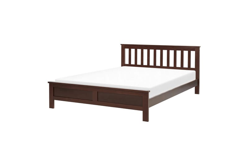 Säng med lamellram Mayenne, Mörkt trä, 140x200 cm