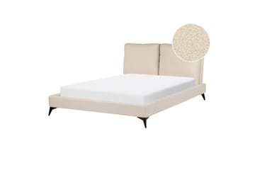 Säng med lamellram Melle - Beige/Bouclé, 140x200 cm - Möbler - Säng - Sängram & sängstomme