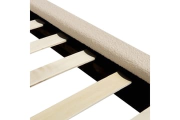 Säng med lamellram Melle - Beige/Bouclé, 180x200 cm - Möbler - Säng - Sängram & sängstomme