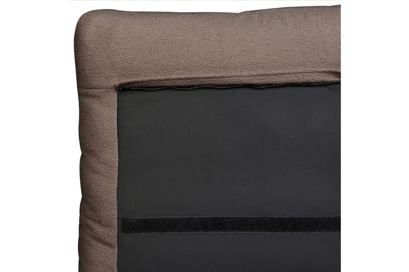 Säng med lamellram Melle - Brun, Svart/Bouclé, 140x200 cm - Möbler - Säng - Sängram & sängstomme