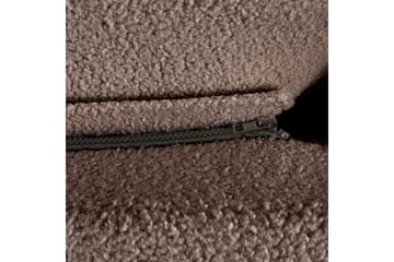 Säng med lamellram Melle - Brun, Svart/Bouclé, 140x200 cm - Möbler - Säng - Sängram & sängstomme