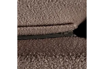 Säng med lamellram Melle - Brun, Svart/Bouclé, 160x200 cm - Möbler - Säng - Sängram & sängstomme