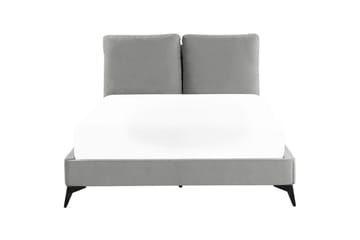 Säng med lamellram Melle - Grå, svart/Sammet, 140x200 cm - Möbler - Säng - Sängram & sängstomme