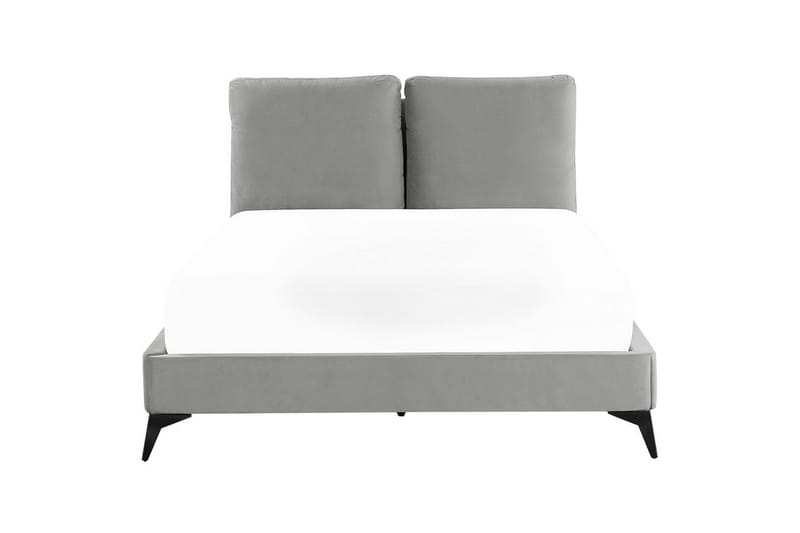 Säng med lamellram Melle - Grå, svart/Sammet, 140x200 cm - Möbler - Säng - Sängram & sängstomme