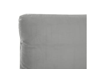 Säng med lamellram Melle - Grå, svart/Sammet, 140x200 cm - Möbler - Säng - Sängram & sängstomme