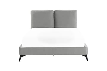 Säng med lamellram Melle - Grå, svart/Sammet, 140x200 cm - Möbler - Säng - Sängram & sängstomme