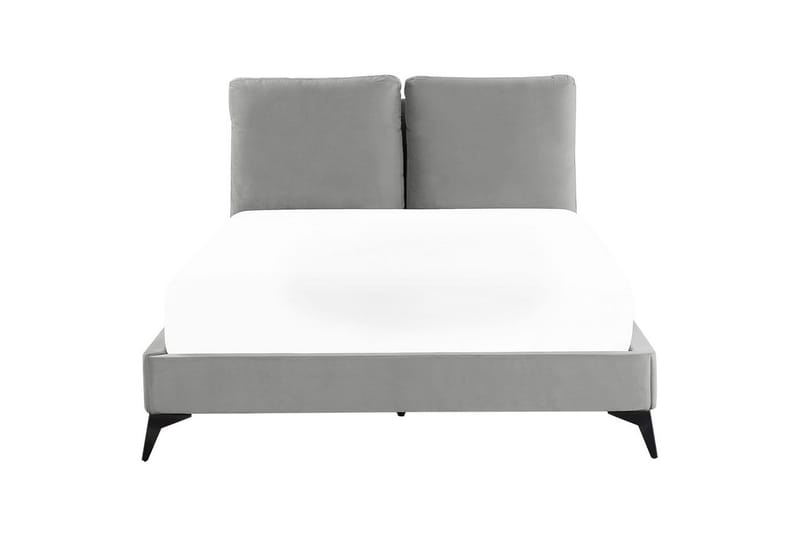 Säng med lamellram Melle - Grå, svart/Sammet, 140x200 cm - Möbler - Säng - Sängram & sängstomme