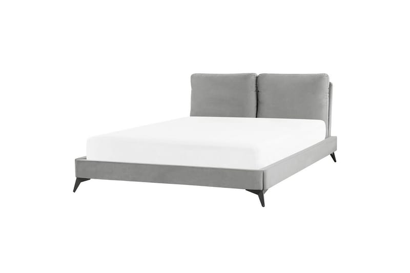 Säng med lamellram Melle - Grå, svart/Sammet, 160x200 cm - Möbler - Säng - Sängram & sängstomme