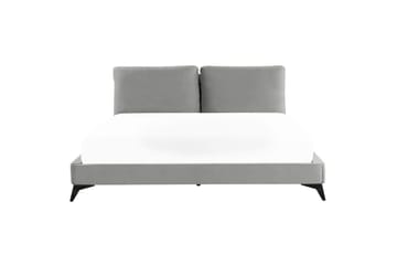 Säng med lamellram Melle - Grå, svart/Sammet, 180x200 cm - Möbler - Säng - Sängram & sängstomme