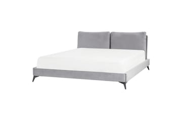 Säng med lamellram Melle - Grå, svart/Sammet, 180x200 cm - Möbler - Säng - Sängram & sängstomme