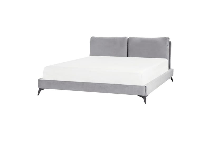 Säng med lamellram Melle - Grå, svart/Sammet, 180x200 cm - Möbler - Säng - Sängram & sängstomme