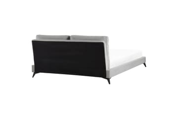 Säng med lamellram Melle - Grå, svart/Sammet, 180x200 cm - Möbler - Säng - Sängram & sängstomme