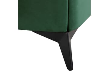 Säng med lamellram Melle - Grön, Svart/Sammet, 140x200 cm - Möbler - Säng - Sängram & sängstomme