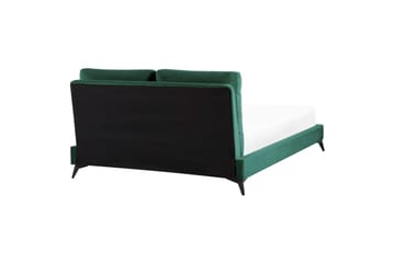 Säng med lamellram Melle - Grön, Svart/Sammet, 140x200 cm - Möbler - Säng - Sängram & sängstomme