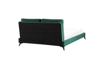 Säng med lamellram Melle - Grön, Svart/Sammet, 160x200 cm - Möbler - Säng - Sängram & sängstomme