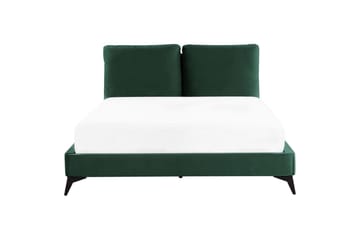 Säng med lamellram Melle - Grön, Svart/Sammet, 160x200 cm - Möbler - Säng - Sängram & sängstomme