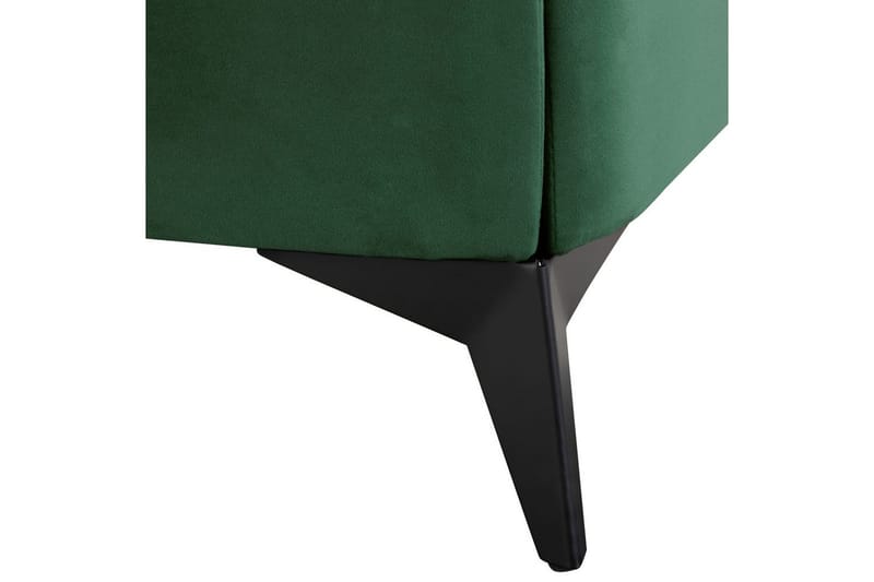 Säng med lamellram Melle - Grön, Svart/Sammet, 160x200 cm - Möbler - Säng - Sängram & sängstomme