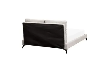 Säng med lamellram Melle - Ljusbeige/Manchestertyg, 140x200 cm - Möbler - Säng - Sängram & sängstomme