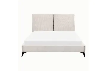 Säng med lamellram Melle - Ljusbeige/Manchestertyg, 140x200 cm - Möbler - Säng - Sängram & sängstomme