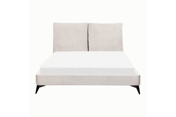 Säng med lamellram Melle - Ljusbeige/Manchestertyg, 140x200 cm - Möbler - Säng - Sängram & sängstomme