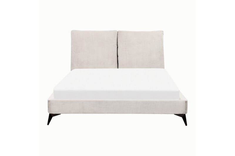 Säng med lamellram Melle - Ljusbeige/Manchestertyg, 140x200 cm - Möbler - Säng - Sängram & sängstomme
