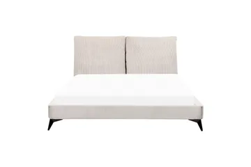 Säng med lamellram Melle - Ljusbeige/Manchestertyg, 160x200 cm - Möbler - Säng - Sängram & sängstomme