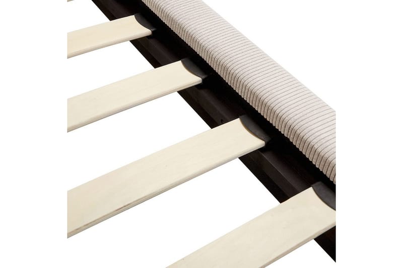 Säng med lamellram Melle - Ljusbeige/Manchestertyg, 180x200 cm - Möbler - Säng - Sängram & sängstomme