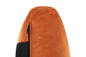 Säng med lamellram Melle - Orange, svart/Sammet, 140x200 cm - Möbler - Säng - Sängram & sängstomme