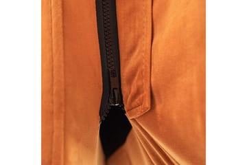 Säng med lamellram Melle - Orange, svart/Sammet, 160x200 cm - Möbler - Säng - Sängram & sängstomme