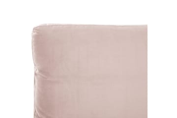 Säng med lamellram Melle - Rosa, Svart/Sammet, 180x200 cm - Möbler - Säng - Sängram & sängstomme
