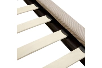 Säng med lamellram Melle - Taupe/Manchestertyg, 140x200 cm - Möbler - Säng - Sängram & sängstomme