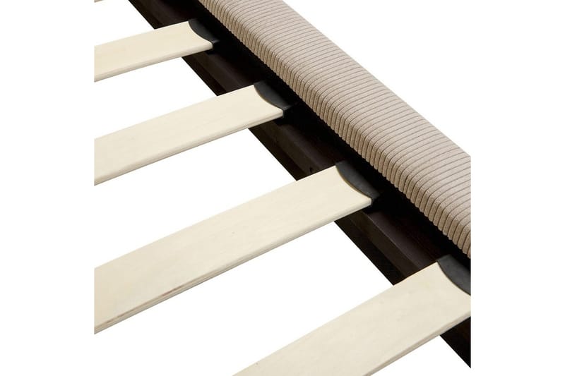 Säng med lamellram Melle - Taupe/Manchestertyg, 140x200 cm - Möbler - Säng - Sängram & sängstomme