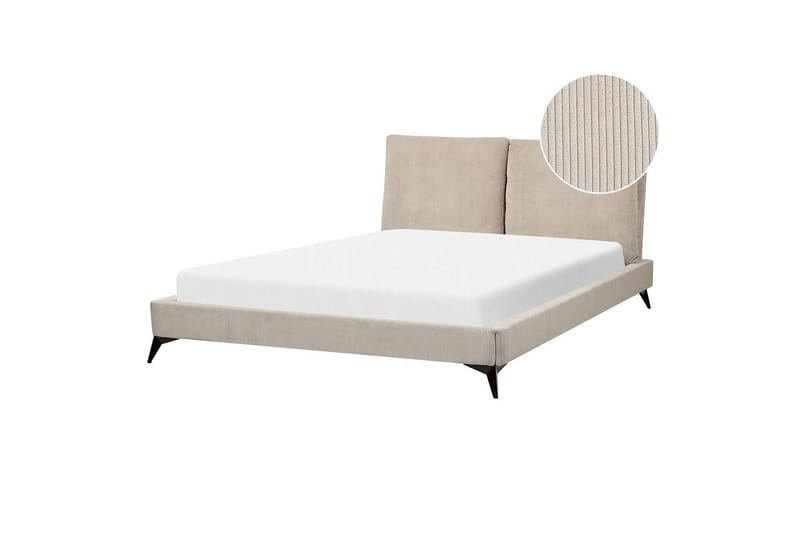 Säng med lamellram Melle - Taupe/Manchestertyg, 160x200 cm - Möbler - Säng - Sängram & sängstomme