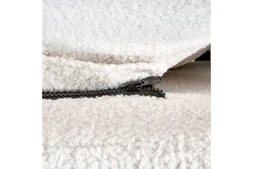 Säng med lamellram Melle - Vit, Svart/Bouclé, 140x200 cm - Möbler - Säng - Sängram & sängstomme