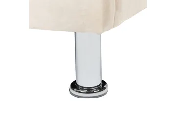 Säng med lamellram Metz - Beige, Silver/Sammet, 90x200 cm - Möbler - Säng - Sängram & sängstomme