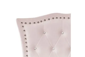 Säng med lamellram Metz - Rosa, Silver/Sammet, 90x200 cm - Möbler - Säng - Sängram & sängstomme